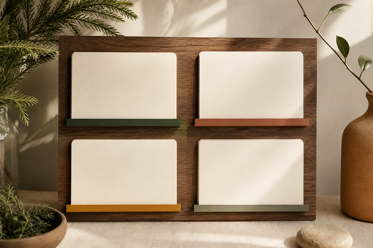 Cuatro grupos de tarjetas en blanco separan hechos, observaciones, preferencias y relación comercial.