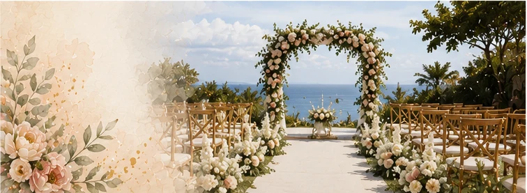 Detalle floral y de ambientación para una boda — el error de decorar cada rincón y perder el punto focal