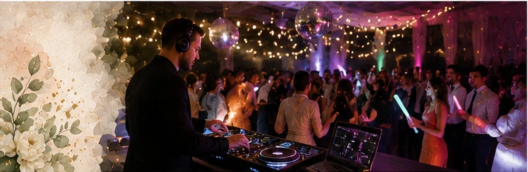 Detalle visual de música y entretenimiento para una boda — el error de entregar una lista de canciones sin hablar del ritmo