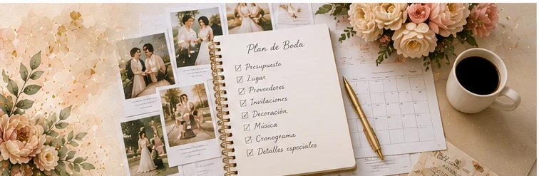 Detalle visual de planeación y coordinación de una boda — el error de delegar sin acordar quién decide qué