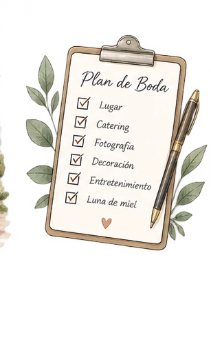 Detalle editorial relacionado con la organización de la boda — ¿por dónde empiezo a organizar una boda sin sentirme abrumada?